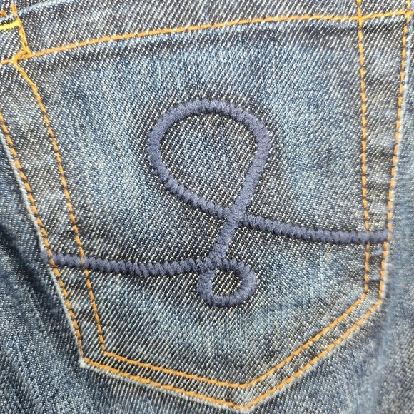 Lilly Pulitzer Y2K Main Line Fit Cropped Blue Denim Dark Wash Denim Jeans Size 2 - Picture 3 of 14